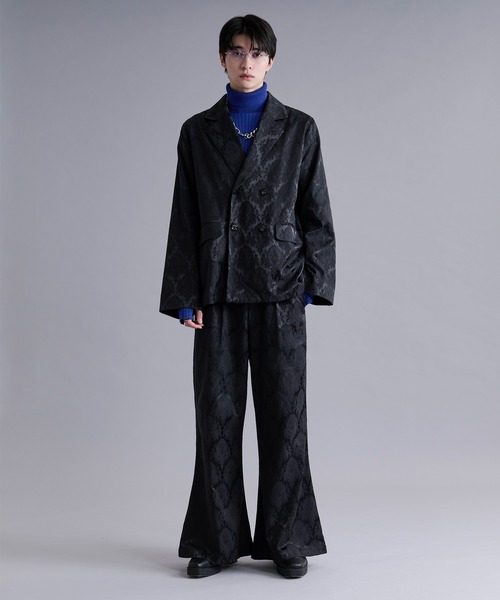 Ellno Loset（エルノロゼット）の「2wayアームスリットジャガードジャケット/SETUP対応（テーラードジャケット・メンズ・ネイビー/ブラック・X-SMALL/SMALL/MEDIUM/LARGE）」の10枚目の写真