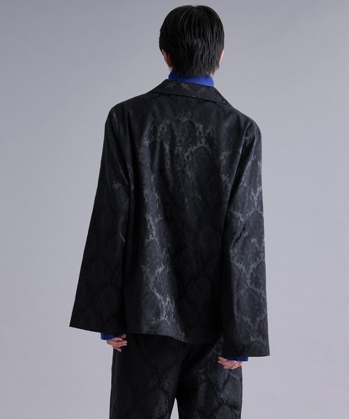 Ellno Loset（エルノロゼット）の「2wayアームスリットジャガードジャケット/SETUP対応（テーラードジャケット・メンズ・ネイビー/ブラック・X-SMALL/SMALL/MEDIUM/LARGE）」の9枚目の写真