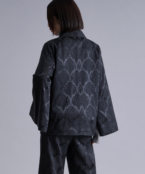 Ellno Loset（エルノロゼット）の「2wayアームスリットジャガードジャケット/SETUP対応（テーラードジャケット・メンズ・ネイビー/ブラック・X-SMALL/SMALL/MEDIUM/LARGE）」の15枚目の写真