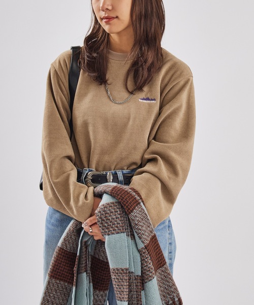 THOUSAND MILE（サウザンドマイル）の「THOUSAND MILE/サウザンドマイル KNIT FREECE  CREW NECK PULLOVER ニットフリース クルーネックプルオーバー（スウェット・メンズ・チャコール/サンドベージュ/ブラック・L/M/XS/XL）」の15枚目の写真