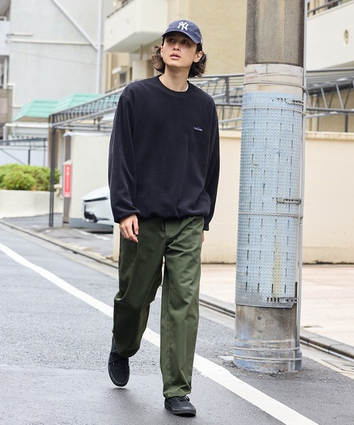 THOUSAND MILE（サウザンドマイル）の「THOUSAND MILE/サウザンドマイル KNIT FREECE  CREW NECK PULLOVER ニットフリース クルーネックプルオーバー（スウェット・メンズ・チャコール/サンドベージュ/ブラック・L/M/XS/XL）」の6枚目の写真