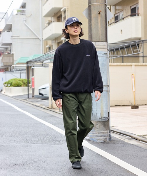 THOUSAND MILE（サウザンドマイル）の「THOUSAND MILE/サウザンドマイル KNIT FREECE  CREW NECK PULLOVER ニットフリース クルーネックプルオーバー（スウェット・メンズ・チャコール/サンドベージュ/ブラック・L/M/XS/XL）」の7枚目の写真