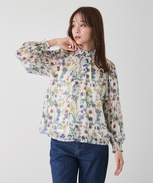 Jayro(ジャイロ)の「スタンドカラーシャーリングブラウス(シャツ/ブラウス・レディース・ダークラベンダー/ブラック系その他/ホワイト系その他2・M)」の16枚目の写真