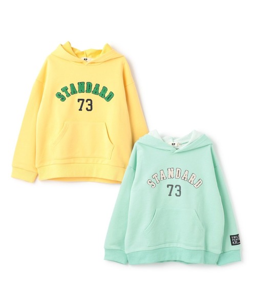 KP BOY（ケーピーボーイ）の「ロゴプルオーバーパーカ（パーカー・キッズ・エメラルド/イエロー・120cm/130cm/140cm/150cm/160cm）」の10枚目の写真