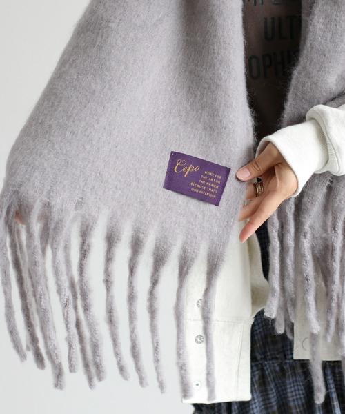 cepo(セポ)の「バルキーマフラー(マフラー・レディース・ベージュ/ライトグレー/ブラック/アイボリー・FREE)」の21枚目の写真