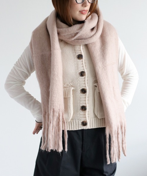 cepo(セポ)の「バルキーマフラー(マフラー・レディース・ベージュ/ライトグレー/ブラック/アイボリー・FREE)」の7枚目の写真