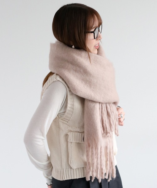 cepo(セポ)の「バルキーマフラー(マフラー・レディース・ベージュ/ライトグレー/ブラック/アイボリー・FREE)」の11枚目の写真