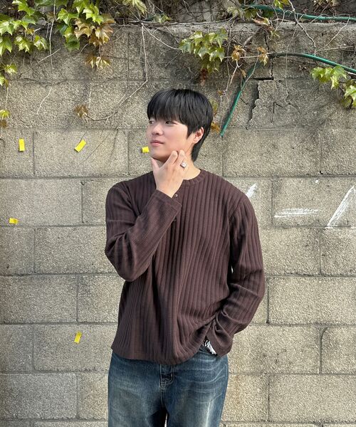 Millo Archive（ミロ アーカイブ）の「ドラフトヘンリーネックニット [ブラウン]（ニット/セーター・メンズ・その他・LARGE/X-LARGE/MEDIUM）」の7枚目の写真