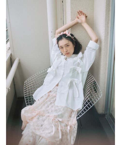 merry jenny（メリージェニー）の「シアーレースフレアスカート（スカート・レディース・オフホワイト/ピンク/ライトブルー・FREE）」の18枚目の写真