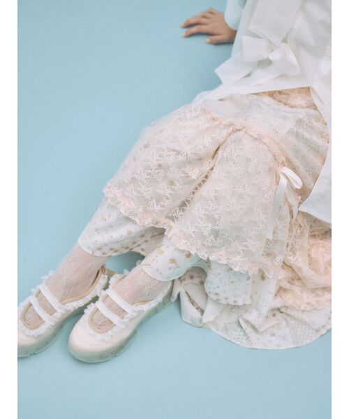merry jenny（メリージェニー）の「シアーレースフレアスカート（スカート・レディース・オフホワイト/ピンク/ライトブルー・FREE）」の20枚目の写真
