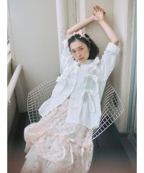 merry jenny（メリージェニー）の「シアーレースフレアスカート（スカート・レディース・オフホワイト/ピンク/ライトブルー・FREE）」の22枚目の写真