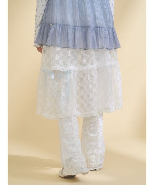 merry jenny（メリージェニー）の「シアーレースフレアスカート（スカート・レディース・オフホワイト/ピンク/ライトブルー・FREE）」の22枚目の写真