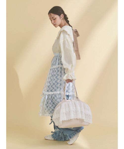 merry jenny（メリージェニー）の「シアーレースフレアスカート（スカート・レディース・オフホワイト/ピンク/ライトブルー・FREE）」の17枚目の写真