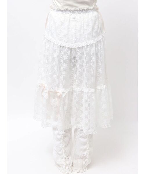 merry jenny（メリージェニー）の「シアーレースフレアスカート（スカート・レディース・オフホワイト/ピンク/ライトブルー・FREE）」の14枚目の写真