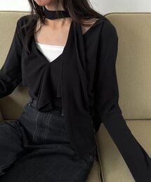 CAPRICIEUX LE'MAGE | タイ付ラッフルトップス(Tシャツ/カットソー)