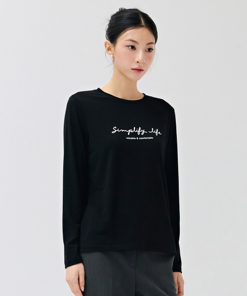 CHASECULT(チェイスカルト)の「女性レタリングベーシックTシャツ-DEZG5151B03(Tシャツ/カットソー・レディース・ブラック・90/85/95)」の4枚目の写真