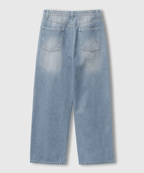LEMAIN SECOND（リメインセカンド）の「ヴィンテージキャットウォッシュワイドデニムパンツ[ライトブルー]（デニムパンツ・レディース・その他・SMALL/MEDIUM/LARGE/X-LARGE/X-SMALL）」の6枚目の写真