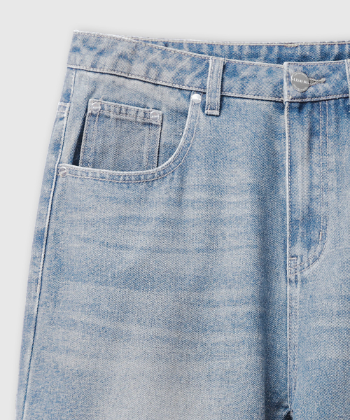 LEMAIN SECOND（リメインセカンド）の「ヴィンテージキャットウォッシュワイドデニムパンツ[ライトブルー]（デニムパンツ・レディース・その他・SMALL/MEDIUM/LARGE/X-LARGE/X-SMALL）」の8枚目の写真