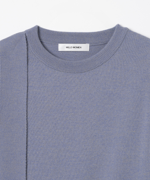MILLO WOMEN（ミロウーマン）の「ツーウェイマフラーニットトップ[スカイブルー]（ニット/セーター・レディース・その他・SMALL/MEDIUM）」の5枚目の写真
