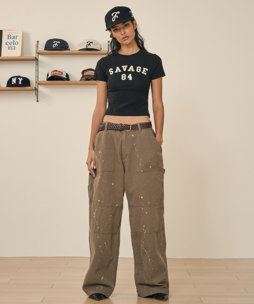 TAKEASY(テイクイージー)の「デミジペインテッドカーペンターパンツ(ディープオリーブ)(その他パンツ・メンズ・その他・LARGE/X-LARGE/SMALL/MEDIUM)」の6枚目の写真