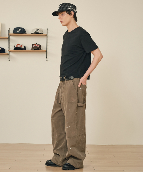 TAKEASY(テイクイージー)の「デミジペインテッドカーペンターパンツ(ディープオリーブ)(その他パンツ・メンズ・その他・LARGE/X-LARGE/SMALL/MEDIUM)」の4枚目の写真