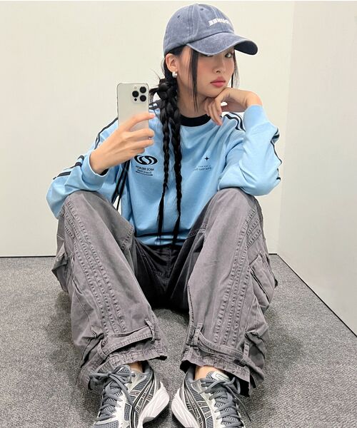 URBANDTYPE(アーバンディタイプ)の「フットボールジャージロングスリーブ_スカイブルー(Tシャツ/カットソー・レディース・その他・SMALL/MEDIUM/LARGE)」の13枚目の写真