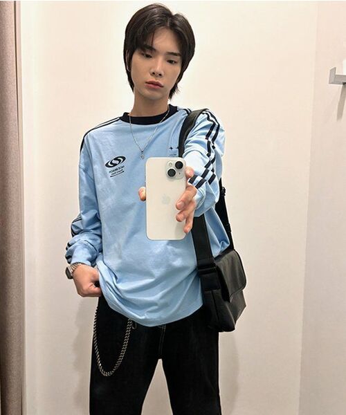 URBANDTYPE(アーバンディタイプ)の「フットボールジャージロングスリーブ_スカイブルー(Tシャツ/カットソー・レディース・その他・SMALL/MEDIUM/LARGE)」の16枚目の写真
