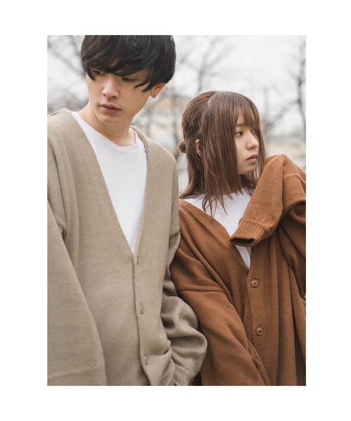 DOUBLE STEAL(ダブルスティール)の「モヘアライクオーバーサイズカーディガン(カーディガン/ボレロ・メンズ・ブラウン/ブラック・FREE)」の15枚目の写真