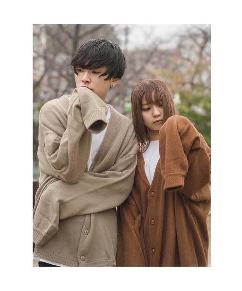 DOUBLE STEAL(ダブルスティール)の「モヘアライクオーバーサイズカーディガン(カーディガン/ボレロ・メンズ・ブラウン/ブラック・FREE)」の16枚目の写真