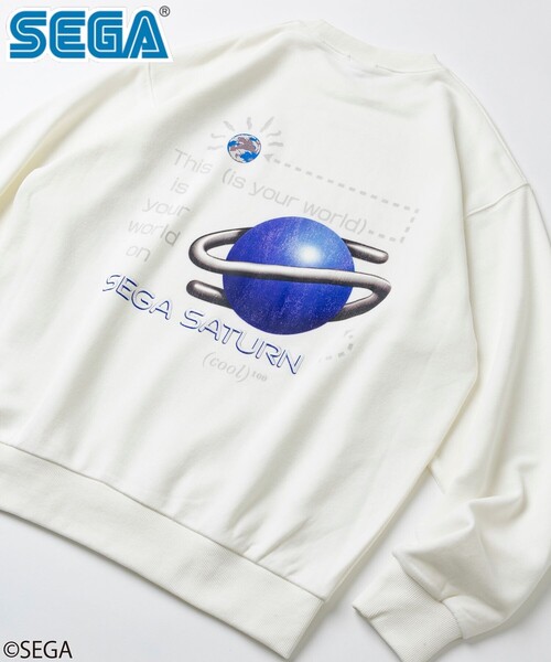 SEGA(セガ)の「別注 SEGA SATURN/セガサターン/クルーネックスウェット(スウェット・メンズ・チャコールグレー/ブラック/ホワイト・LARGE/SMALL/MEDIUM)」の1枚目の写真