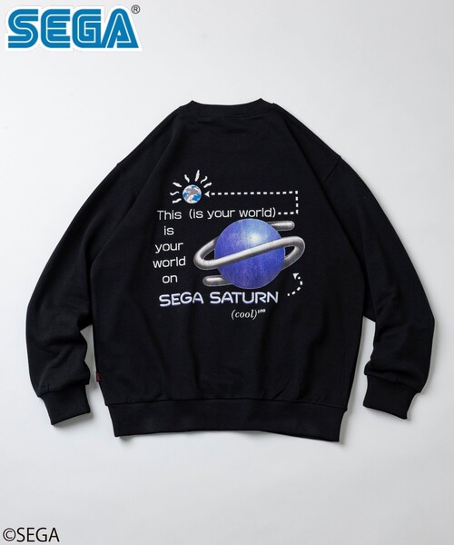 SEGA(セガ)の「別注 SEGA SATURN/セガサターン/クルーネックスウェット(スウェット・メンズ・チャコールグレー/ブラック/ホワイト・LARGE/SMALL/MEDIUM)」の2枚目の写真