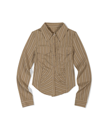 シャドウストライプシャツ (DESERT STRIPE)