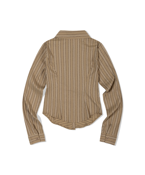 MOAA(モア)の「シャドウストライプシャツ (DESERT STRIPE)(シャツ/ブラウス・レディース・その他・MEDIUM/SMALL)」の6枚目の写真
