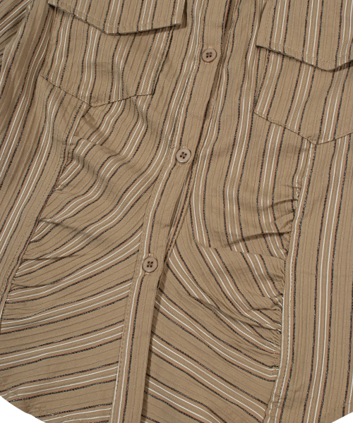 MOAA(モア)の「シャドウストライプシャツ (DESERT STRIPE)(シャツ/ブラウス・レディース・その他・MEDIUM/SMALL)」の2枚目の写真