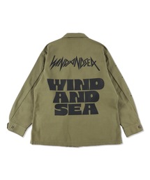 ウィンダンシー WINDu0026SEA 今期新品 ミリタリージャケット バックロゴ 日本人に似合うミリタリーに、WIND AND SEAのエッセンスをプラスした