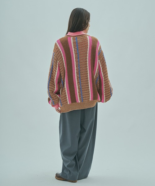ROSE BUD(ローズバッド)の「(GENE HEAVENS)MULTI COLOR KNIT(ニット/セーター・レディース・ブラウン/グリーン・ONE SIZE)」の8枚目の写真