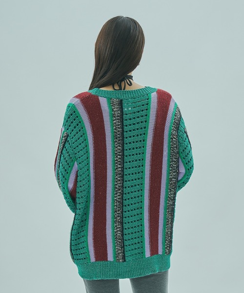 ROSE BUD(ローズバッド)の「(GENE HEAVENS)MULTI COLOR KNIT(ニット/セーター・レディース・ブラウン/グリーン・ONE SIZE)」の11枚目の写真