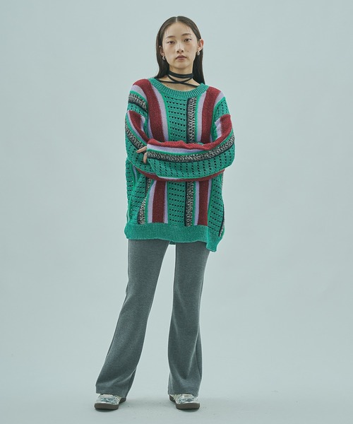 ROSE BUD(ローズバッド)の「(GENE HEAVENS)MULTI COLOR KNIT(ニット/セーター・レディース・ブラウン/グリーン・ONE SIZE)」の12枚目の写真