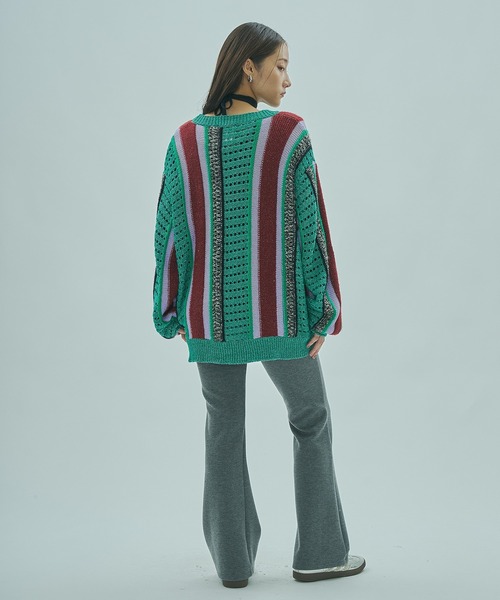 ROSE BUD(ローズバッド)の「(GENE HEAVENS)MULTI COLOR KNIT(ニット/セーター・レディース・ブラウン/グリーン・ONE SIZE)」の14枚目の写真