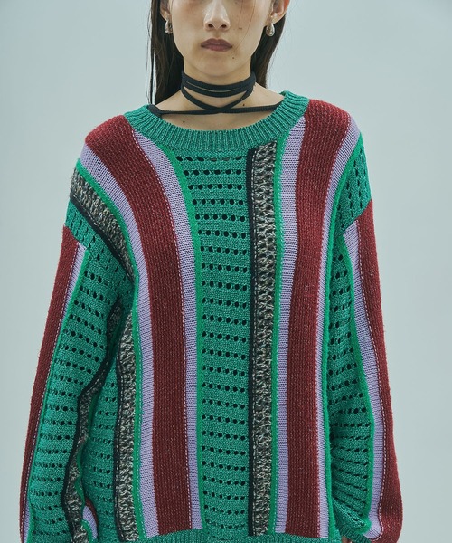 ROSE BUD(ローズバッド)の「(GENE HEAVENS)MULTI COLOR KNIT(ニット/セーター・レディース・ブラウン/グリーン・ONE SIZE)」の15枚目の写真