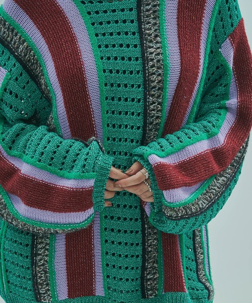 ROSE BUD(ローズバッド)の「(GENE HEAVENS)MULTI COLOR KNIT(ニット/セーター・レディース・ブラウン/グリーン・ONE SIZE)」の16枚目の写真