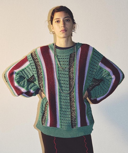 ROSE BUD(ローズバッド)の「(GENE HEAVENS)MULTI COLOR KNIT(ニット/セーター・レディース・ブラウン/グリーン・ONE SIZE)」の18枚目の写真
