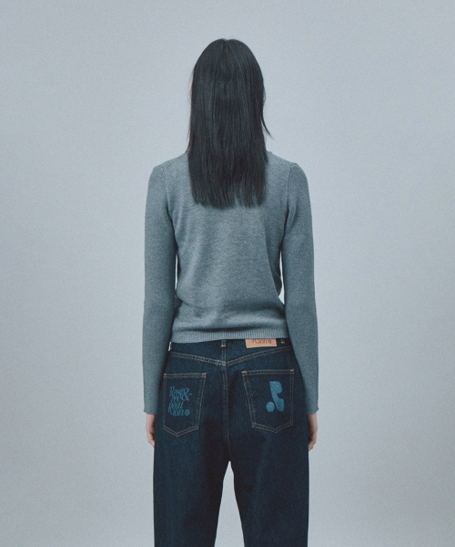 Rest&Recreation(レストアンドレクリエーション)の「SLIM FIT HALF ZIP-UP KNIT - GREY(ニット/セーター・レディース・その他・ONE)」の2枚目の写真