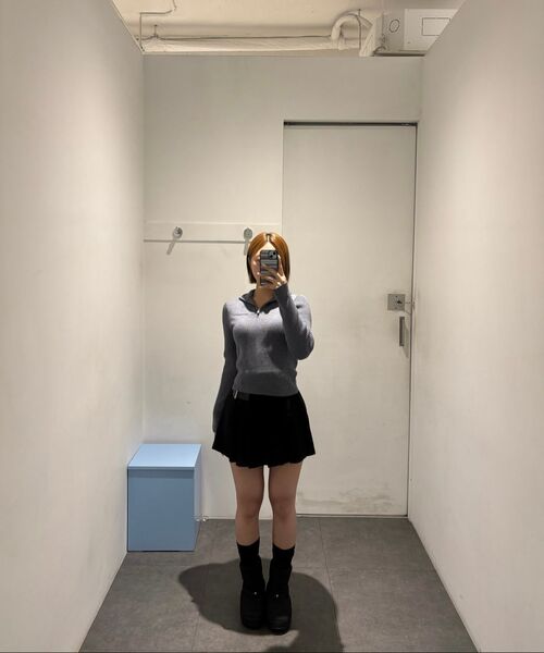 Rest&Recreation(レストアンドレクリエーション)の「SLIM FIT HALF ZIP-UP KNIT - GREY(ニット/セーター・レディース・その他・ONE)」の6枚目の写真