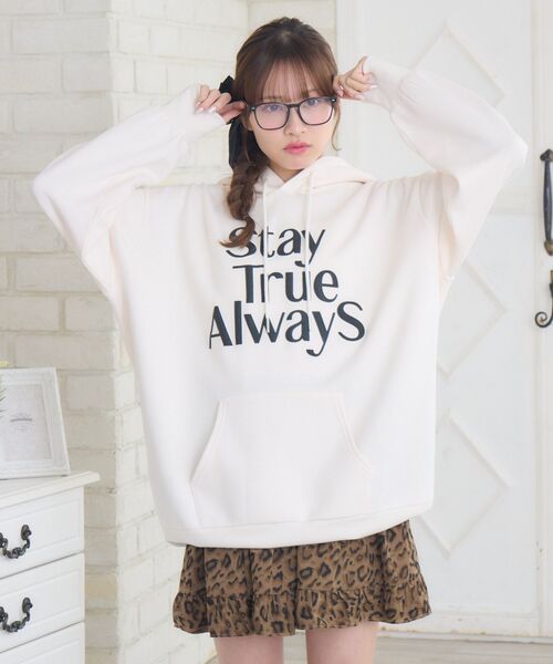 ems excite（エムズエキサイト）の「ロゴBIGパーカー（パーカー・レディース・ダークグレー/ダークブルー/ナチュラル・FREE）」の21枚目の写真