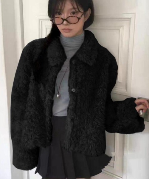 ショートカットフリースジャケット