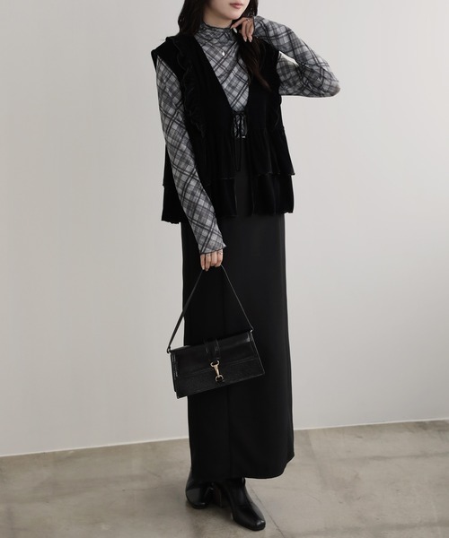 nouvellemoi(ヌーベルモイ)の「バイヤスチェックシアートップス(その他トップス・レディース・ブラック/ブラウン・M)」の9枚目の写真