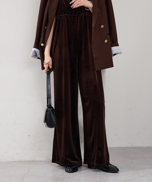 mystic(ミスティック)の「ベロアフリルオールインワン(サロペット/オーバーオール・レディース・ブラック/ブラウン・FREE)」の17枚目の写真