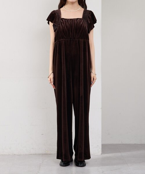 mystic(ミスティック)の「ベロアフリルオールインワン(サロペット/オーバーオール・レディース・ブラック/ブラウン・FREE)」の19枚目の写真