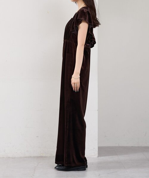 mystic(ミスティック)の「ベロアフリルオールインワン(サロペット/オーバーオール・レディース・ブラック/ブラウン・FREE)」の20枚目の写真